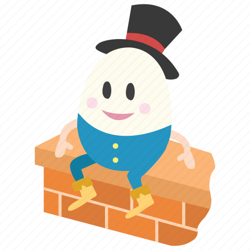 Dumpty, fall, humpty, nursery rhyme, wall icon - Download on Iconfinder