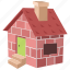 brick, cottage, home, house, small, three little pigs 