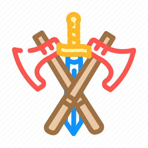 Sword, ax, weapon, fairy, tale, story icon - Download on Iconfinder