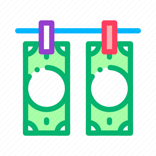 Banknotes, business, drying, fake, finance, money icon - Download on Iconfinder