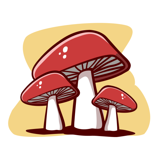 Mushrooms, autumn, nature, plant, cartoon, hand-drawn, outline icon - Free download