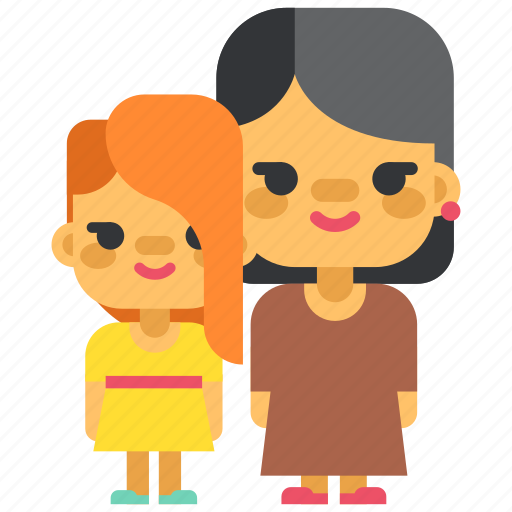 Daughter, family, household, kin, live, mother, people icon - Download on Iconfinder