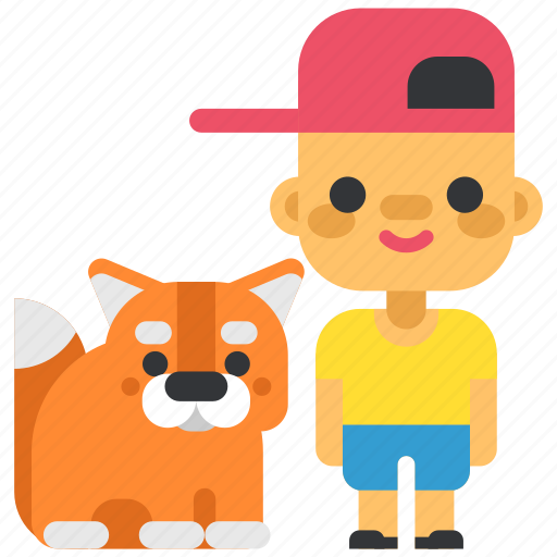 Boy, cat, family, live, master, people, pet icon - Download on Iconfinder