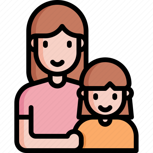 Family, mother, girl, parents, daughter, motherhood icon - Download on Iconfinder