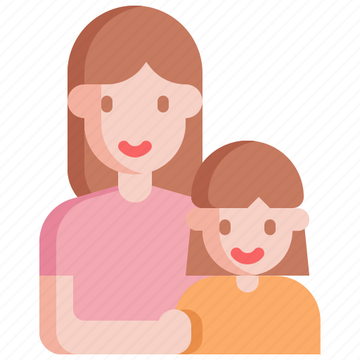 Family, mother, girl, parents, daughter, motherhood icon - Download on Iconfinder