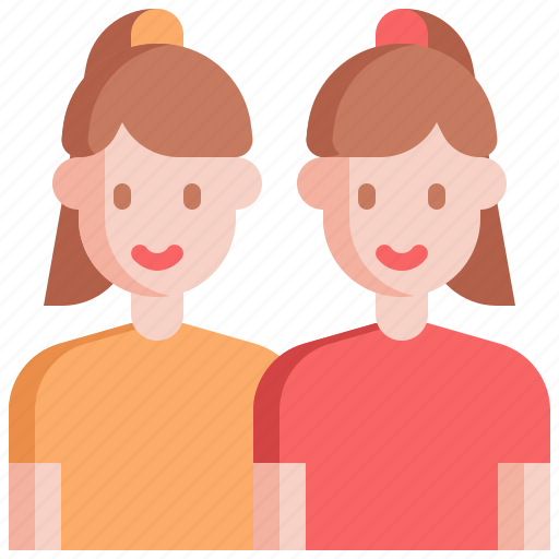 Sibling, sister, twin, children, family, siblings, girl icon - Download on Iconfinder
