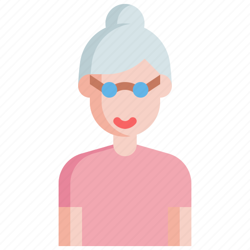 Grandmother, grandma, elderly, bald, old, woman, moustache icon - Download on Iconfinder