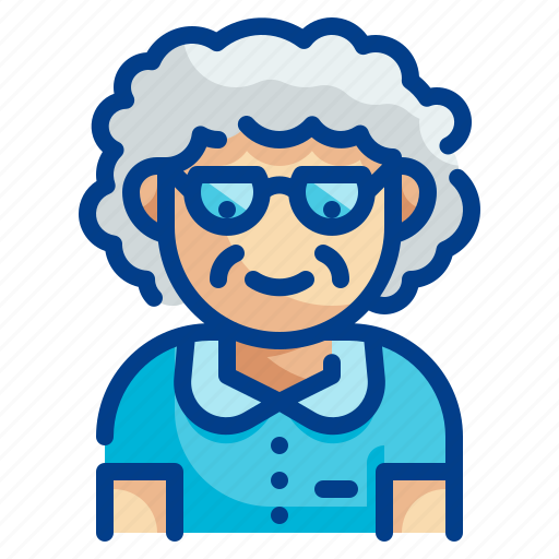 Grandmother, elderly, woman, grandma, avatar icon - Download on Iconfinder