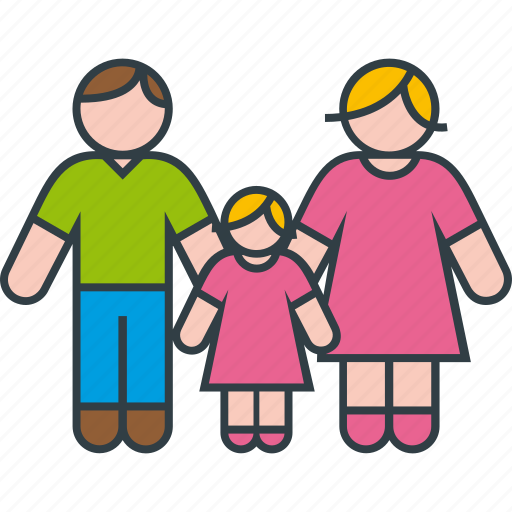 Daughter, family, father, girl, mother, parents icon - Download on Iconfinder