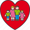children, family, father, heart, love, mother, parents
