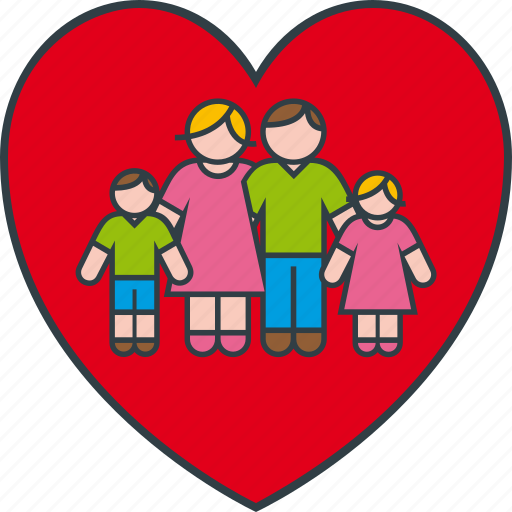 Children, family, father, heart, love, mother, parents icon - Download on Iconfinder