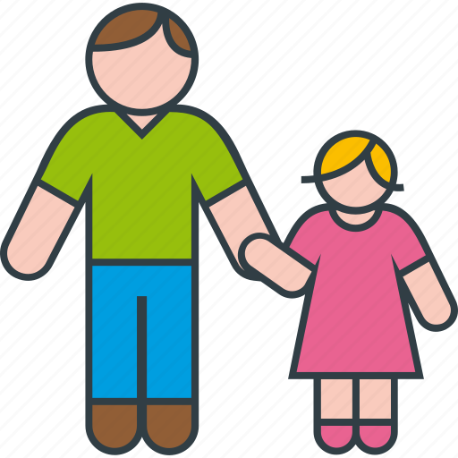 Daughter, family, father, girl, man icon - Download on Iconfinder