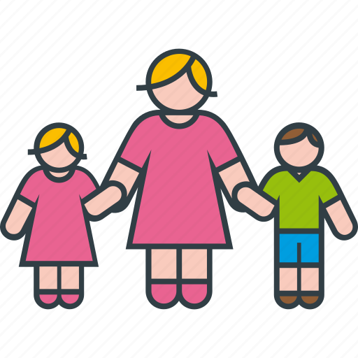 Boy, daughter, family, girl, mother, son icon - Download on Iconfinder