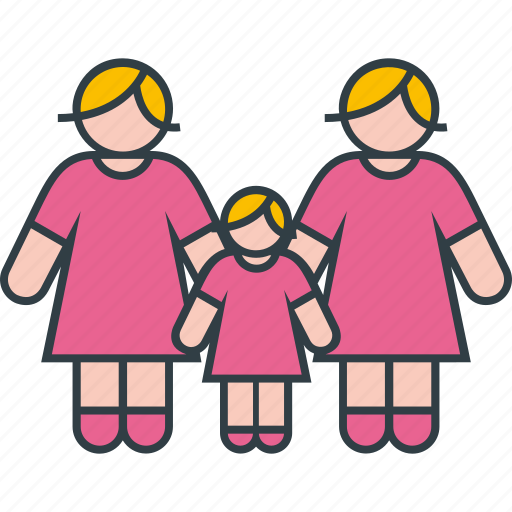 Family, gender, girl, parents, same, women icon - Download on Iconfinder