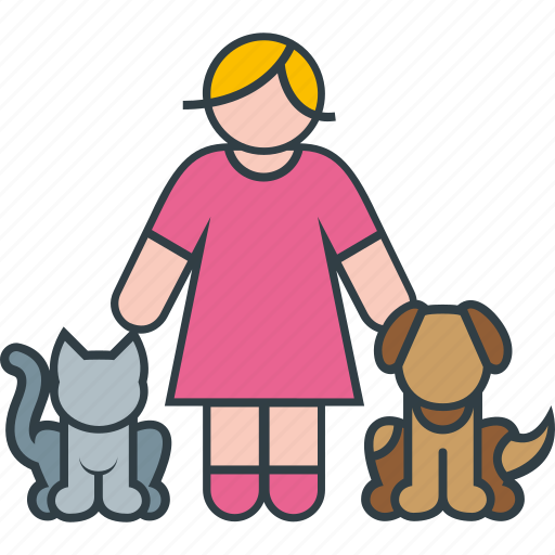 Animal, cat, dog, female, kitty, pet, woman icon - Download on Iconfinder