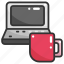 coffee, computer, digital, electric, laptop, technology, tool 