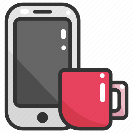 Cellphone, coffee, communications, mobile phone, smartphone, technology, touch screen icon - Download on Iconfinder