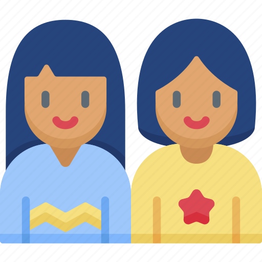 Twins, girls, women, sisters, partners icon - Download on Iconfinder