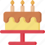 birthday, cake, candle, celebration, gift, party 