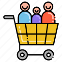 cart, family, shop, shopping