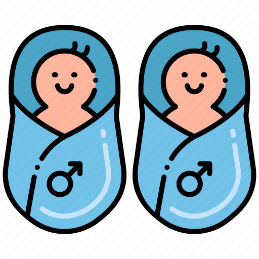 Baby, boys, twins, two icon - Download on Iconfinder