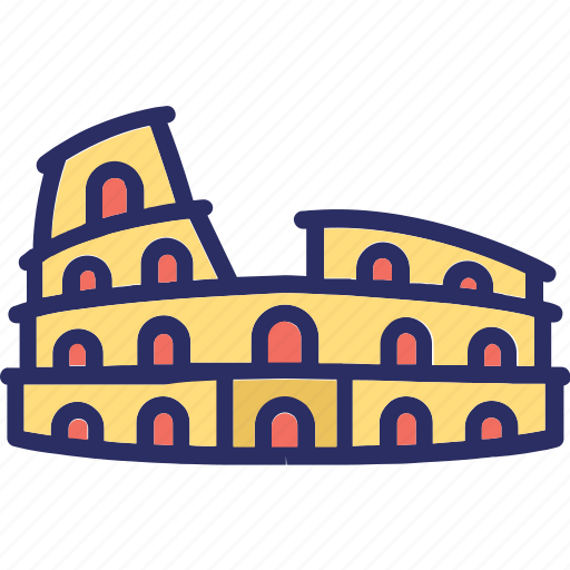 Colosseum, rome, italy, amphitheatre icon - Download on Iconfinder