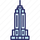 empire state building, new york, manhattan, tower