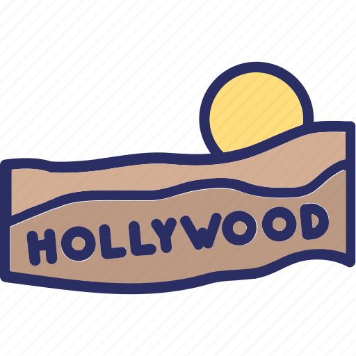 Hollywood sign, los angeles, california, mount lee icon - Download on Iconfinder