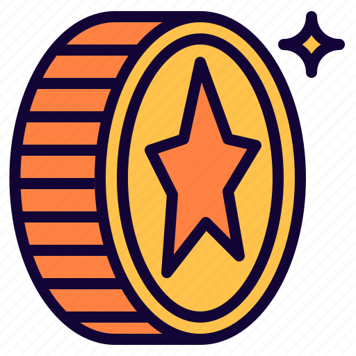 Chip, coin, fancy, game, gold, star icon - Download on Iconfinder