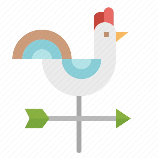Farm, gardening, rooster, vane, weathercock, wind icon - Download on Iconfinder