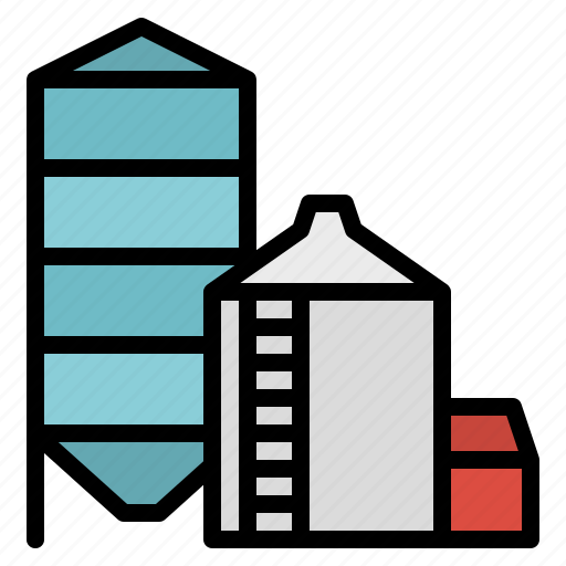 Barn, buildings, estate, farm, real, silo, storage icon - Download on Iconfinder