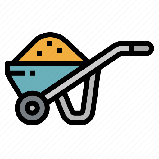 Cart, construction, farm, farming, gardening, wheelbarrow icon - Download on Iconfinder