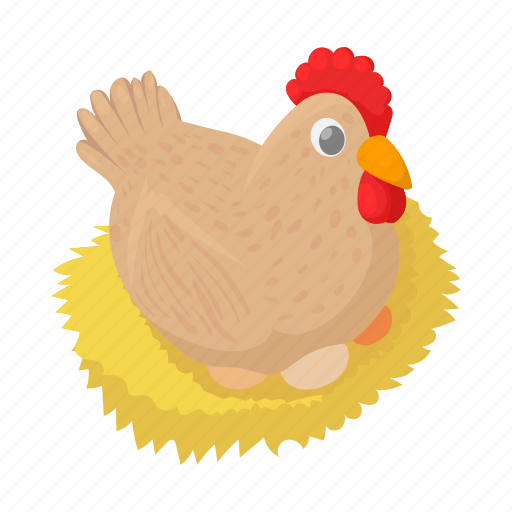 Bird, cartoon, domestic, egg, hen, livestock, poultry icon - Download on Iconfinder