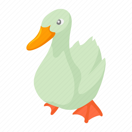 Beak, bird, cartoon, farm, feather, goose, white icon - Download on Iconfinder