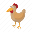 cartoon, character, chicken, clip, hen, rooster, standing