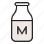 bottle, drink, farming, milk, milk bottle, dairy product 