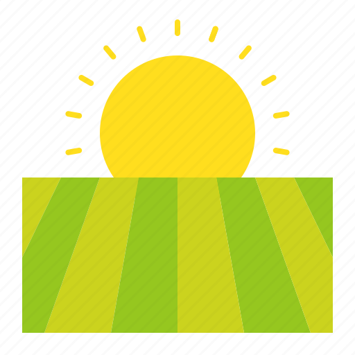 Dawn, farm, farming, field, sun icon - Download on Iconfinder