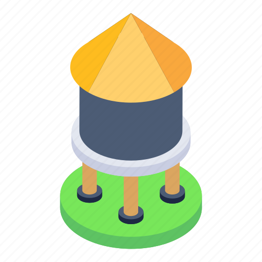Water tank, water tower, water storage, water plant, water reservoir icon - Download on Iconfinder