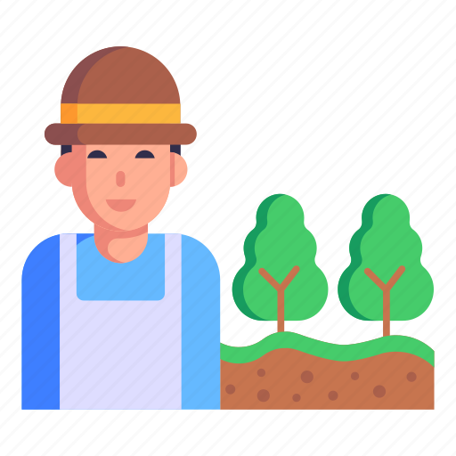 Farmer, countryman, agriculture, agronomist, trees icon - Download on Iconfinder