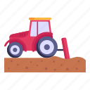 tractor ploughing, plowing, transport, ploughing, agriculture