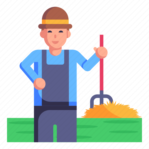 Gardener, farmer, mulching, hay, agriculture icon - Download on Iconfinder