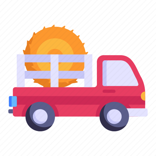 Delivery truck, hay, farmer truck, lorry, farming transport icon - Download on Iconfinder