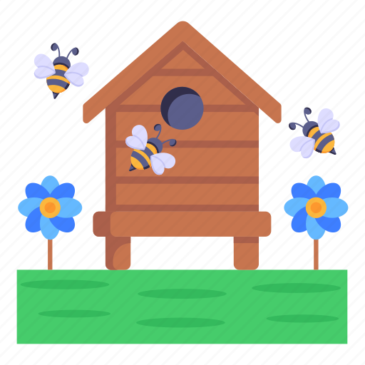 Bee home, bee house, hive, bee hotel, bee hut icon - Download on Iconfinder