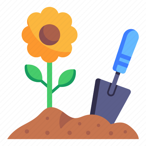 Gardening, sunflower, flower plantation, farming, garden flower icon - Download on Iconfinder