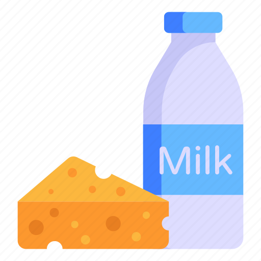 Cheese, milk, dairy products, dairy food, milk bottle icon - Download on Iconfinder