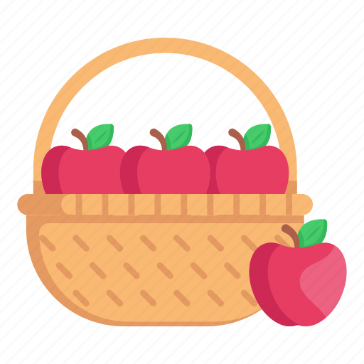 Fruits basket, apples basket, apples, food, fresh apples icon - Download on Iconfinder
