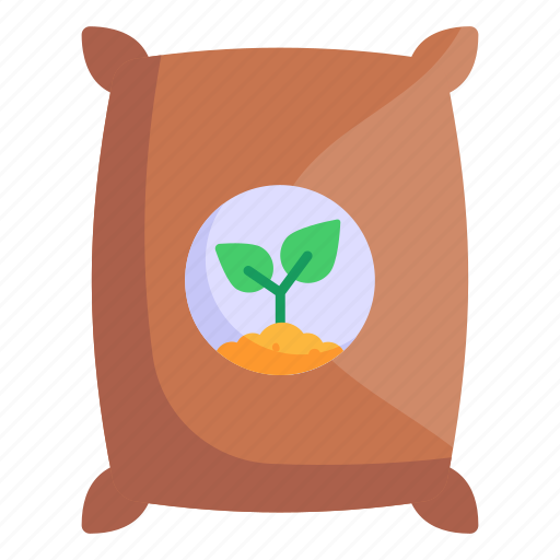 Dirt bag, fertilizer, seed bag, sack, burlap icon - Download on Iconfinder