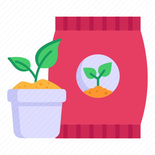 Dirt bag, plant fertilizer, seed bag, sack, burlap icon - Download on Iconfinder