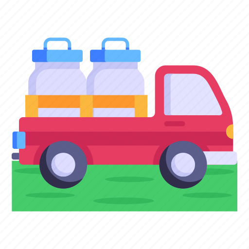 Milk truck, milk delivery, delivery truck, lorry, milk cans icon - Download on Iconfinder