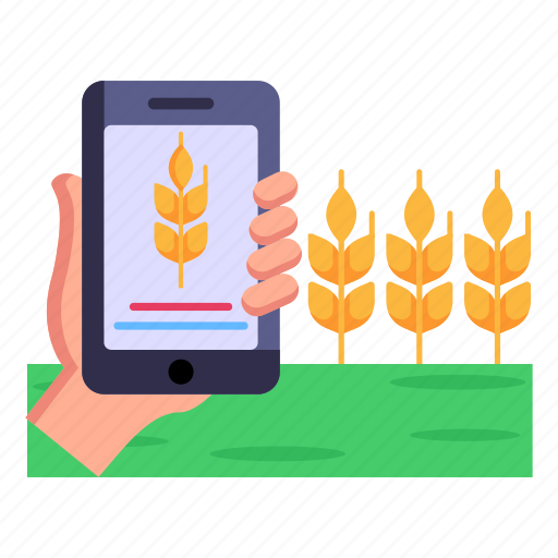 Smart agriculture, smart farming, mobile farming, wheat, fields icon - Download on Iconfinder